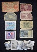 WWII Soldier's Inavasion Money & Photos