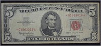 1963 $5 Red Seal Star Note