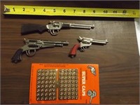 (3) Vintage Miniature Metal/Plastic Cap Guns
