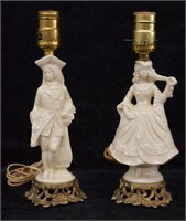 2 pcs. Taunton Figural Porcelain Lamps