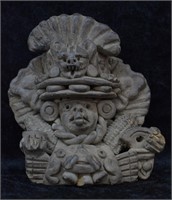 Vintage Mexico Souvenir Mayan Clay Figure