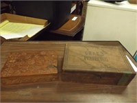 Vintage Wood Cigar Box - "Grays Perfectos"