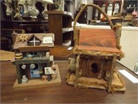 (2) Hand Crafted Bird Houses