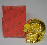 Gold-colored Skull Paperweight