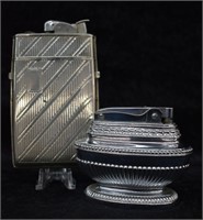 2 pcs. Vintage Desk Lighter & Case Lighter