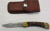 Vintage Buck Knife 110 with broken tip