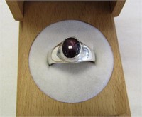 .925 Silver Amethyst Ring- Size 7.75