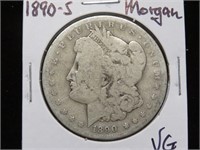 1890 S MORGAN SILVER DOLLAR 90% VG