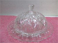 Round  Glass Butter Dish