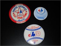 3 Vintage Montreal Expos Pinback Buttons