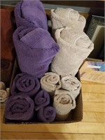 Purple/ Beige Towels