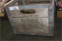 MAYFIELD 1956 WOOD MILK CRATE
