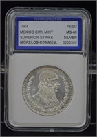 1964 Mexico Silver Peso MS68