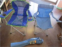 3 Camping Chairs - 1 with Bag