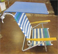 Folding Beach Chair w Shade