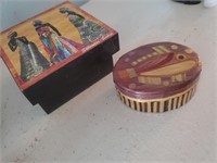 2pc Covered Trinket Boxes