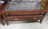 Glass Top Coffee Table 48"x28