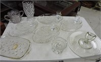 Cake Plates, Sandwich Plates W/ Egg Cup , Etc