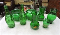 Green Vases, Bottles, Etc