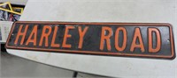 Harley Road Metal Sign 28"x5 1/2