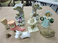 Bisque Vases, Figurines, Etc