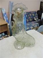Large Glass Rooster Bottle 17"T