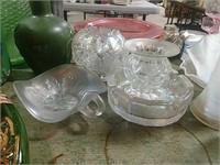 4 pcs Iridescent Carnival & Vintage Glassware