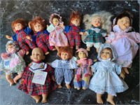 Set 11 Vintage Expression Dolls