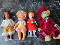Lot of 4 dolls including Annie