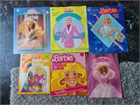Set 6 Vintage Barbie Books-Paper dolls, stickers,