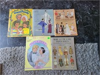 Set 5 Vintage Paper Doll Books Never Used