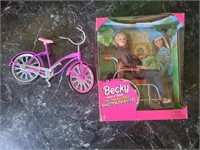 Lot of 2 Barbie items-Becky School Photographer