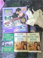 Gone with the wind lot-3 books, 1 3d puzzle,