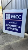 VACC SIGN ON PERSPEX