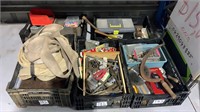 5 TUBS OF ASSORTED TOOLS AND FITTINGS