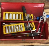 Tool Box w/Sockets, Wrenches and More