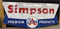 Porcelain Simpson Super A Gas Sign