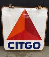Porcelain Citgo Gas Sign w/Frame
