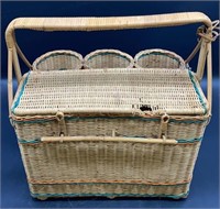 Vintage Picnic Wine Basket