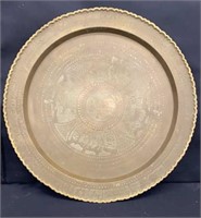 Vintage Brass Tray - 26in