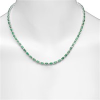 14K Gold 15.22ct Emerald 1.25cts Diamond Necklace