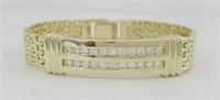 14 Kt Yellow Gold 1.32 Cts Diamond Bracelet