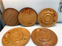 Hand painted wood decorations