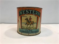 Western pure strawberry tin