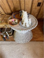 Wicker Table and Contents