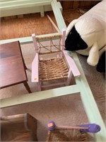 Doll Rocking Chair and Table