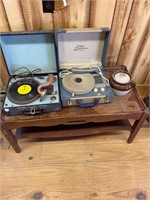 2 Record Players and Coffee Table