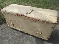 ANTIQUE TOOL BOX WITH DRAWER