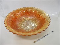 OLD BERRY DESIGN CARNIVAL GLASS BOWL