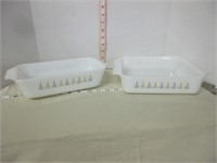 .VINTAGE FIREKING DISHES "CANDLE GLOW"